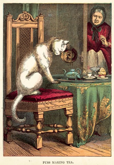 El gato haciendo té de English School